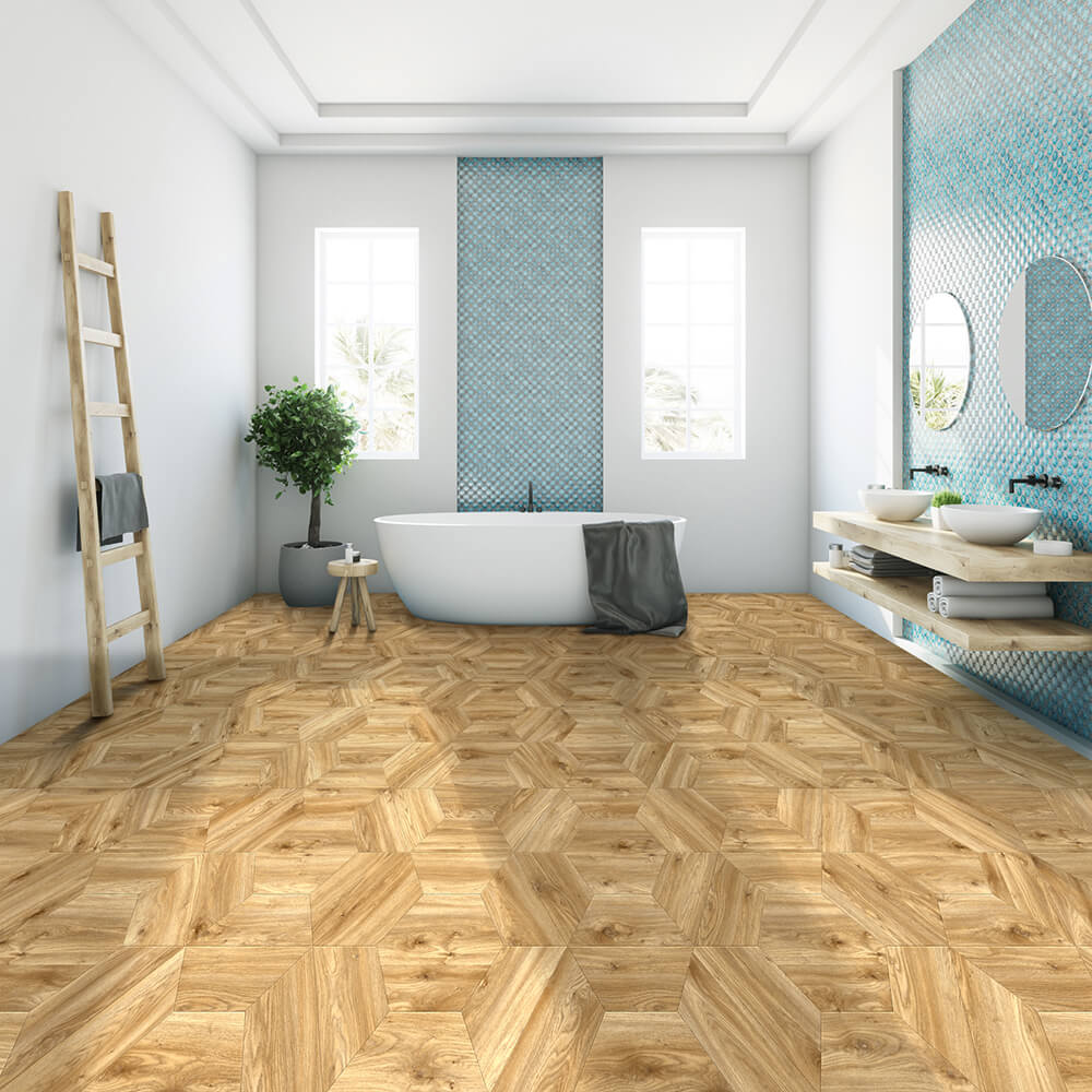 Moduleo - Luxury Vinyl Flooring - Wellbeing - Bathroom - creative floor - woodlook LVT